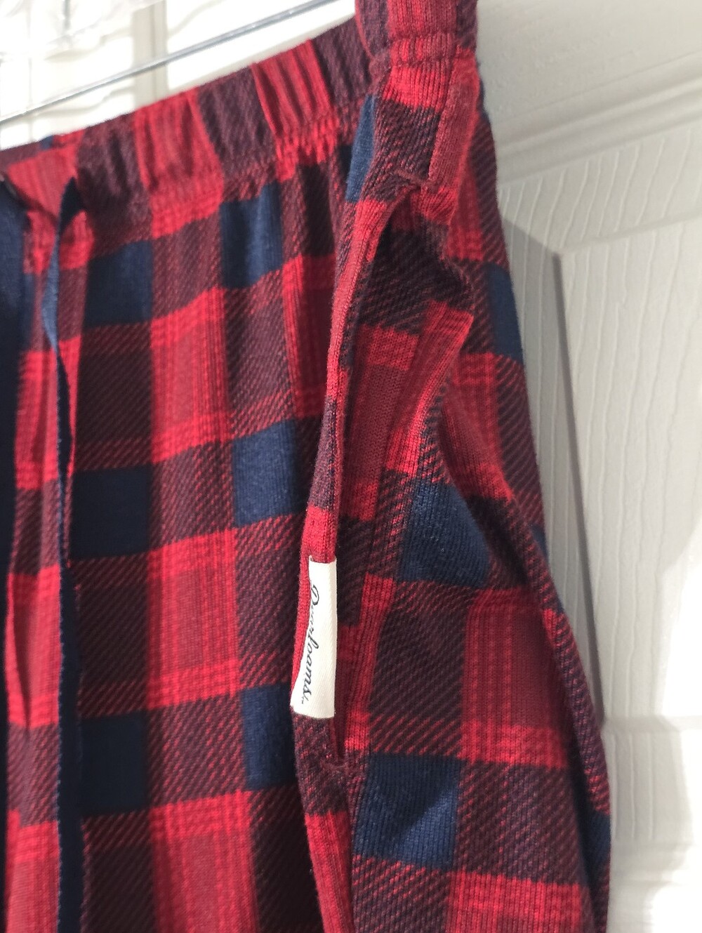 Dearfoams Mama Bear Womens Pajama Set XL Red Blue Buffalo Plaid Matching Family - Picture 8 of 10